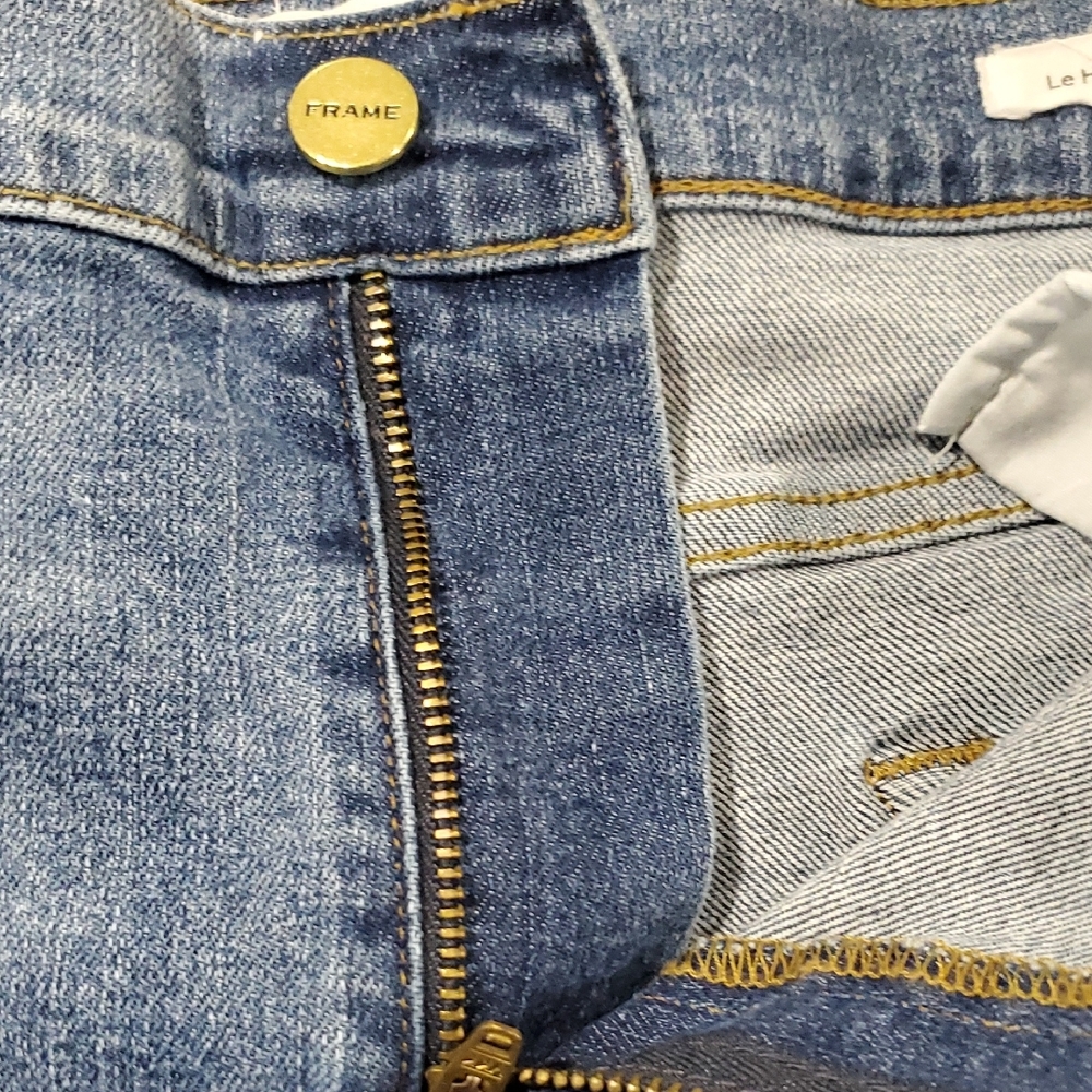 Frame Le High Straigh Denim Blue Ankle Cropped Jeans - Picture 12 of 12